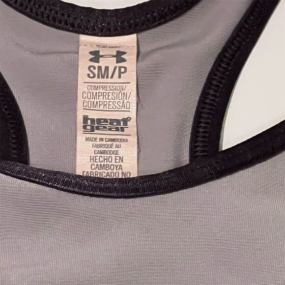 Under Armour Women's Gray Racerback Compression Sports Bra Size S - Picture 4 of 4